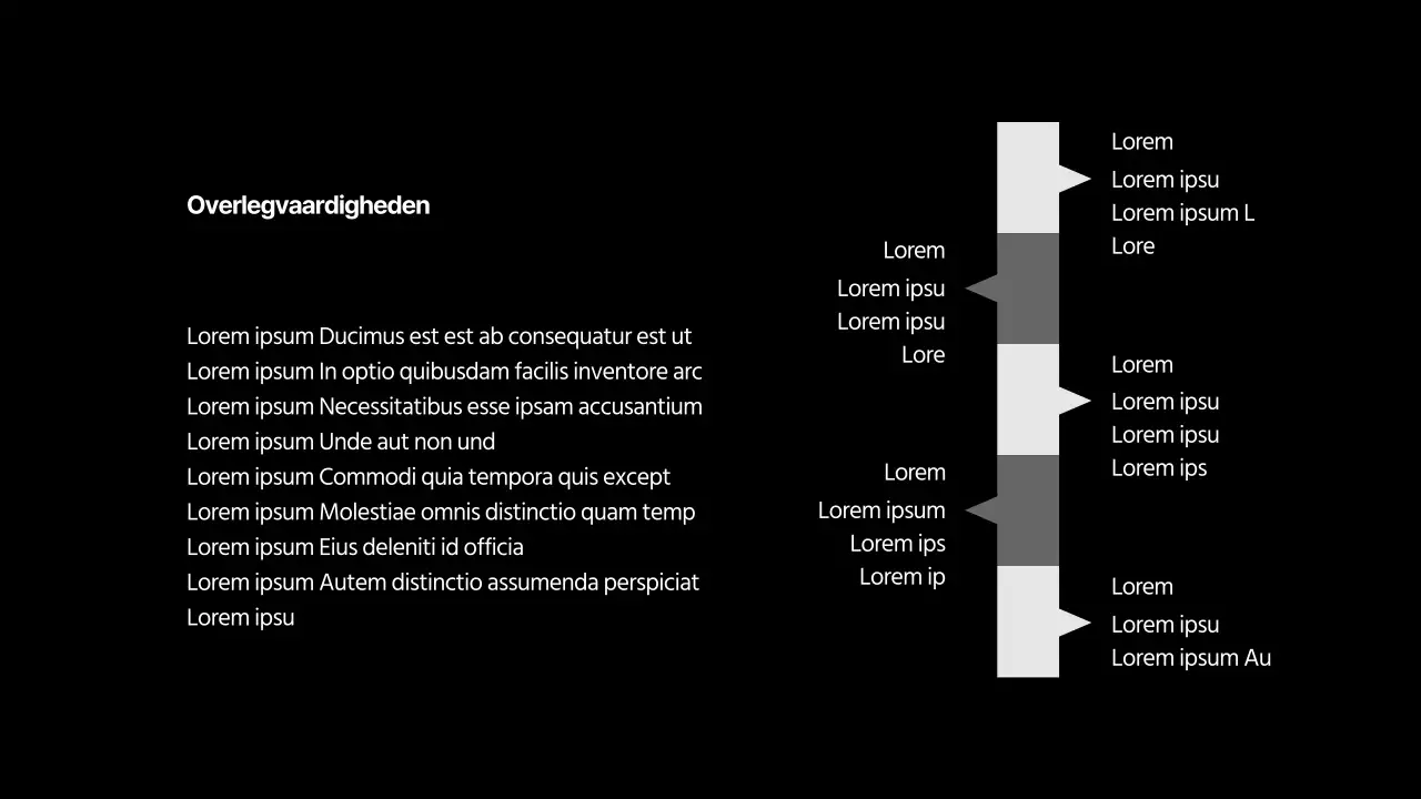 Project Management ontwerp infographic met een zwart-wit concept