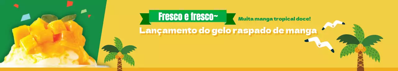 Gelo raspado de manga