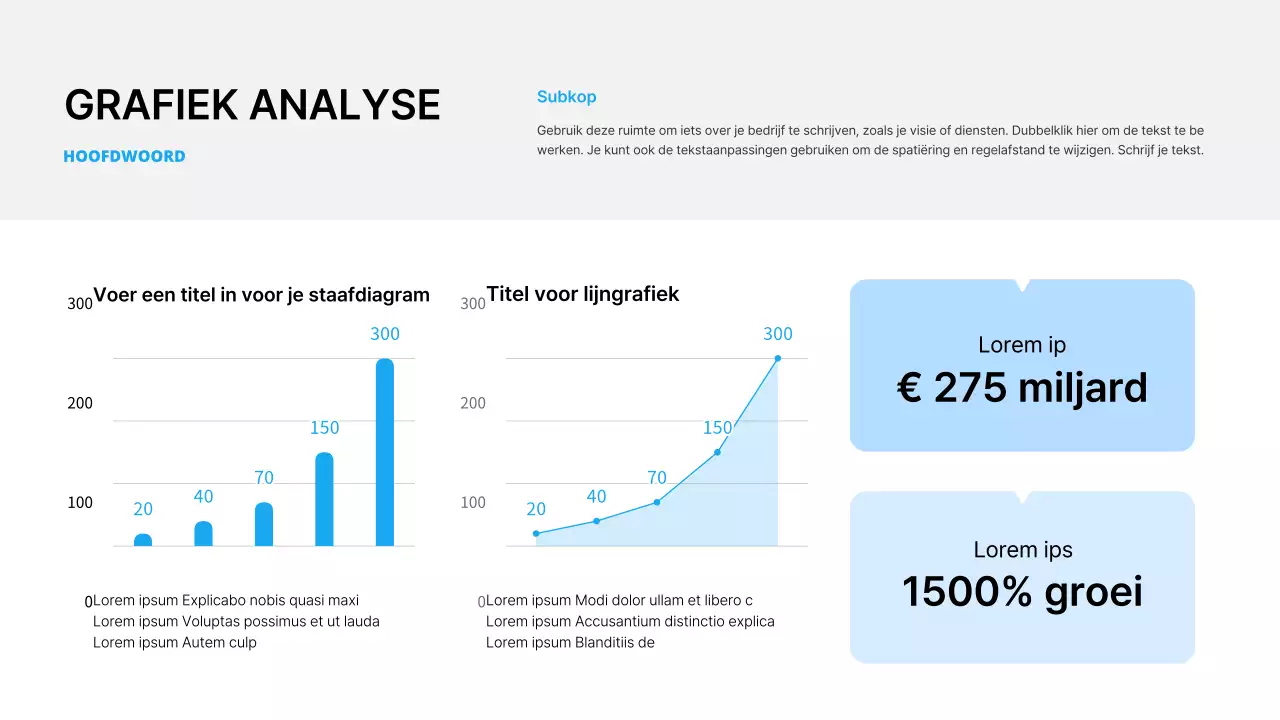 Eenvoudig bedrijf in wit en lichtblauw