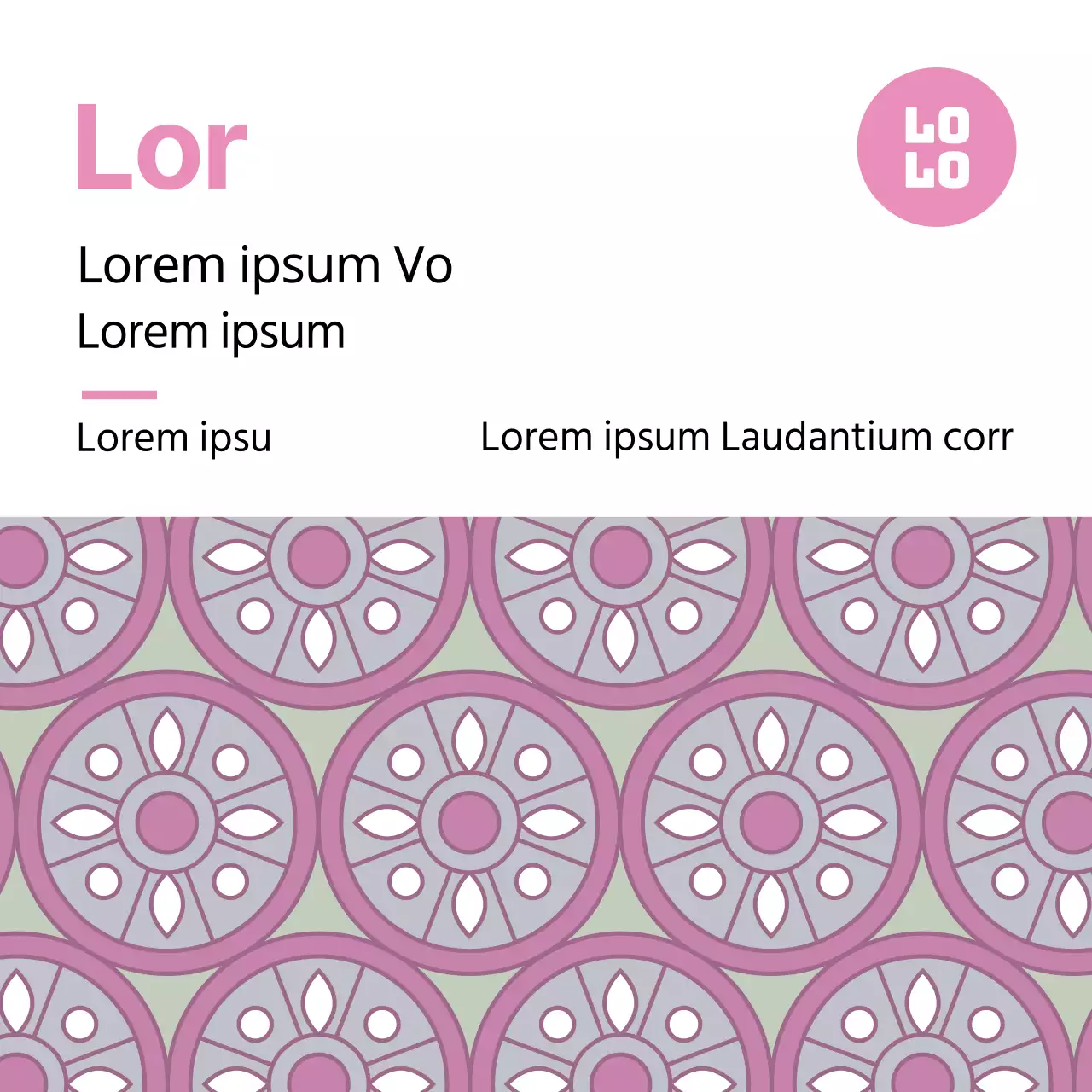 Traditioneel hanwa voedseletiket met roze patroon