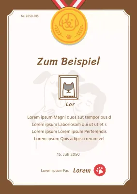 Listing für ein süßes braunes Haustier Vorschule