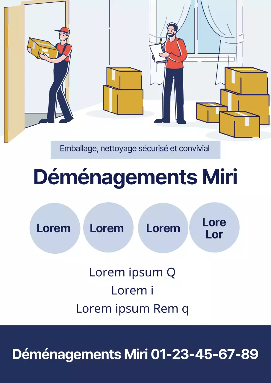 Illustration bleue Neat Yongdal Moving Promotion