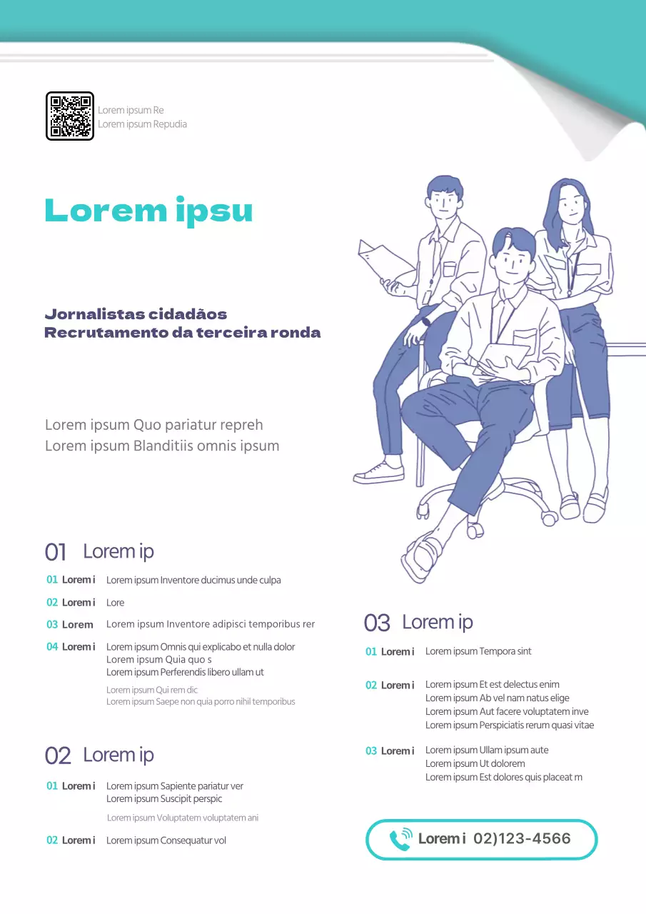 Cartaz do comunicado de imprensa cor de menta