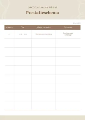 Bruin en beige voorstellingsschema