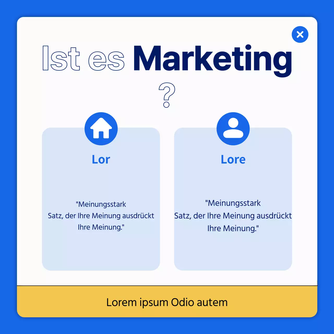 Erläuterung der Informationen für ein einfaches dunkles Muster aus Blau und Gelb