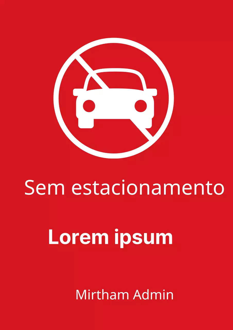 190806_Pôster de não estacionamento