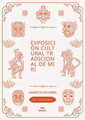 Preestreno tradicional de cuadros de dibujo lineal con tema y bordes rojos