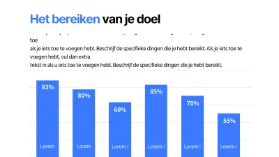 Een blauw, eenvoudig concept staafdiagram ontwerpenInfographics