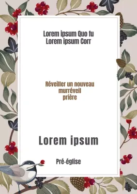 Affiche promotionnelle simple d'un magasin de fleurs pour un événement printanier en blanc et beige