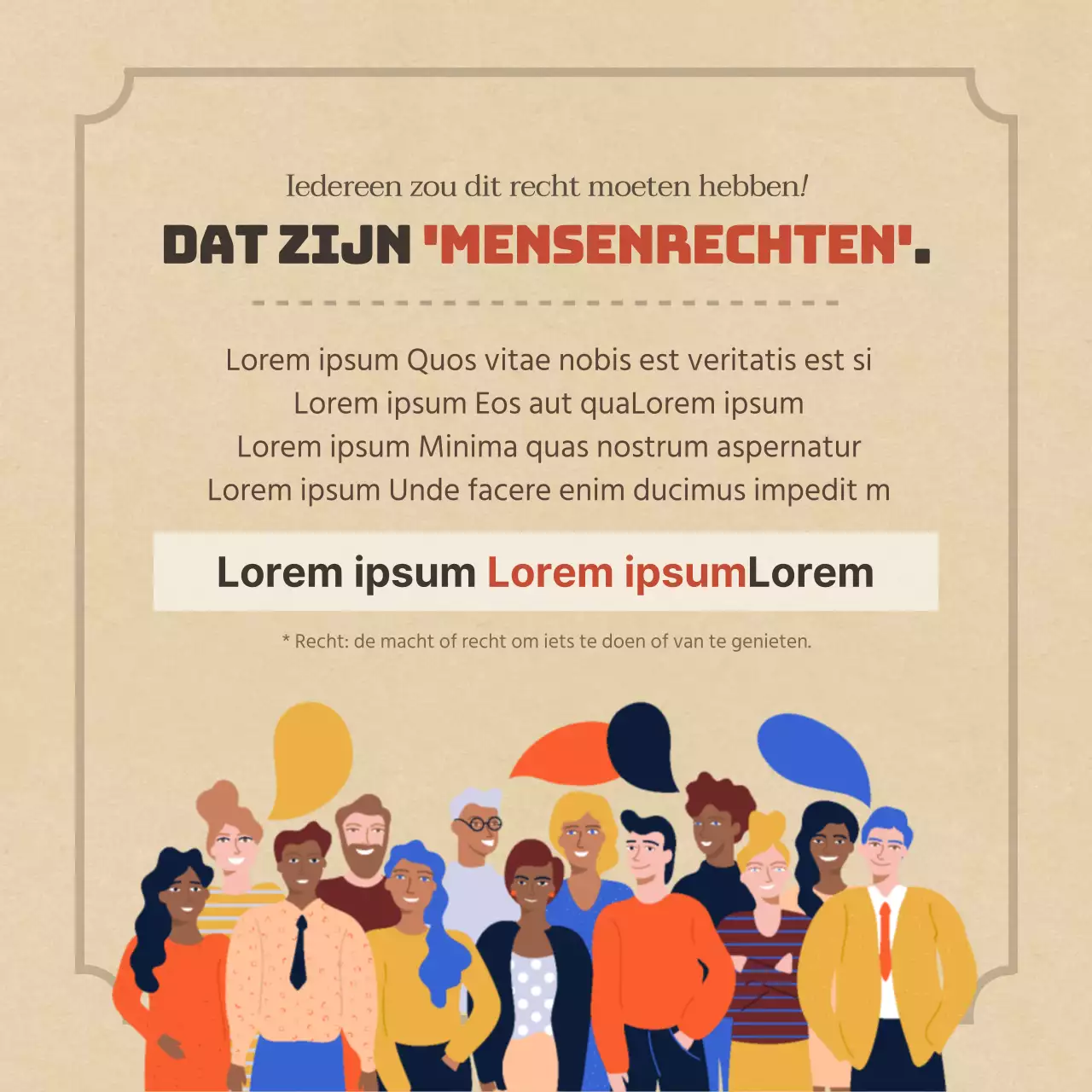 Duclass Wereld Dag van de Mensenrechten KaartNieuwsontwerp