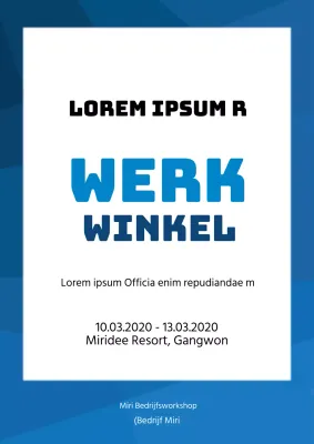 Een eenvoudige, blauwe, tekstuele uitwisseling