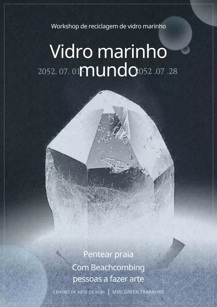 Guia para o workshop de vidro marinho em azul-marinho e branco