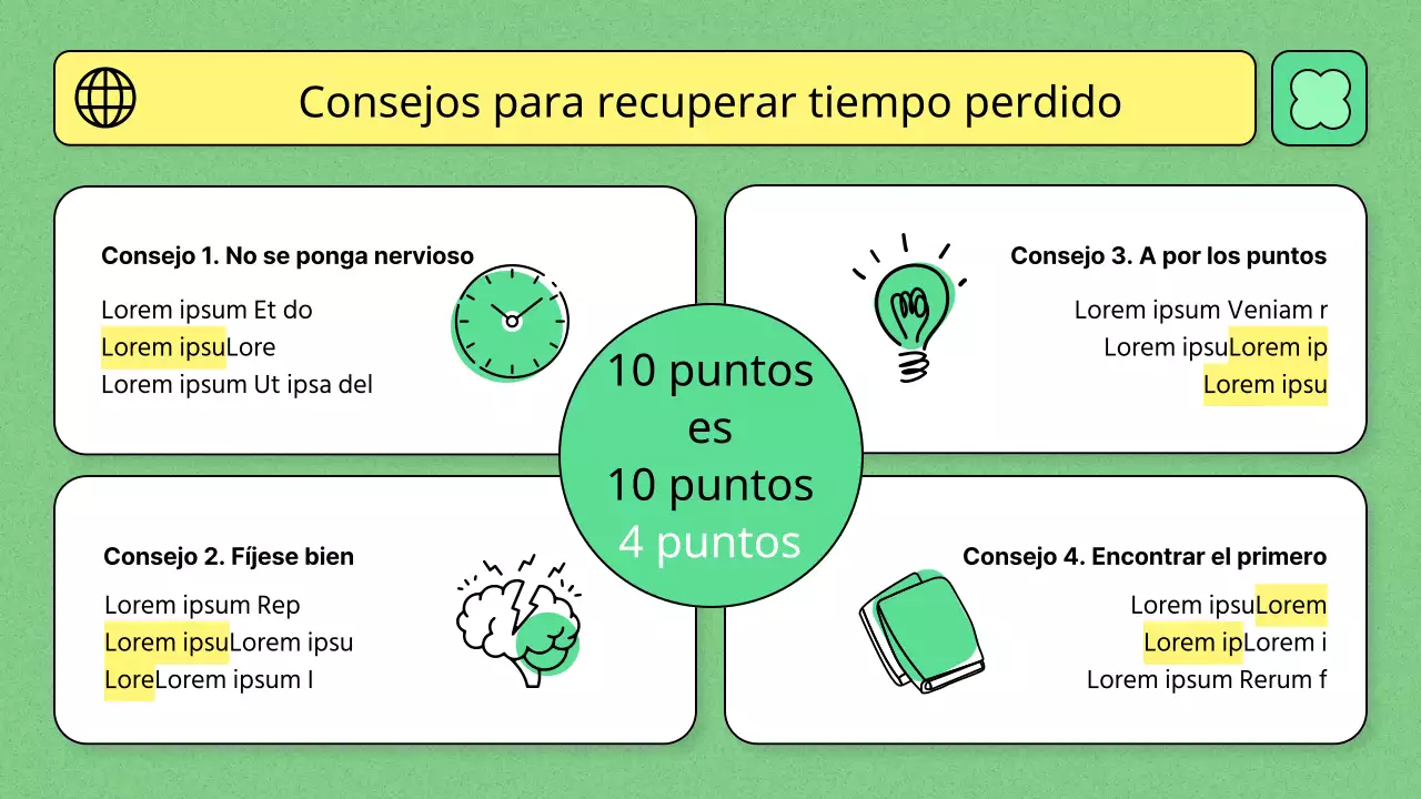 Tema educativo en color verde claro e ilustración de líneas sencillas