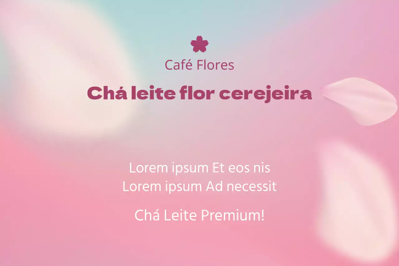 Chá com leite de flor de cerejeira