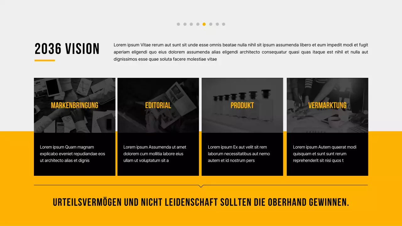 Einfacher Businessplan für das neue Jahr in Weiß und Orange