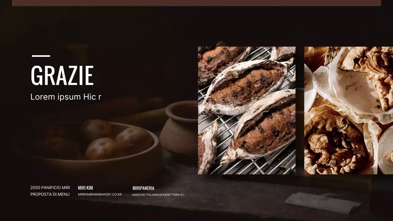 Nuova proposta di menu per una pasticceria marrone e nera