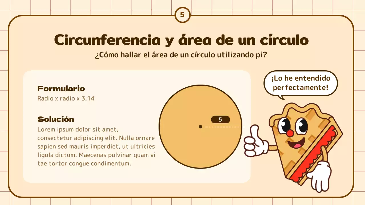 Educación Circunferencial de Dibujos Animados en Beige y Marrón