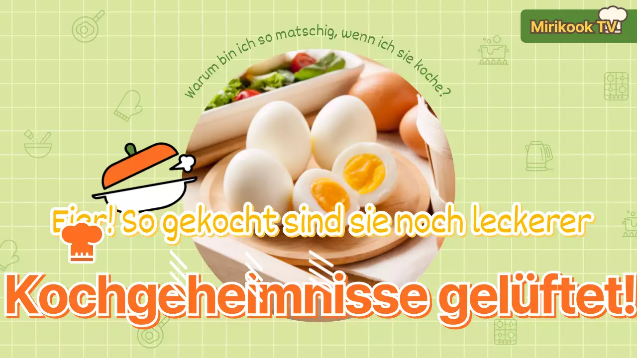YouTube-Miniaturansicht einer hellgrünen und orangefarbenen Eierschale