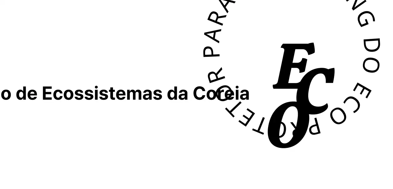 Símbolo de texto simples estilo de logótipo Associação de ecossistemas Relações públicas e promoção