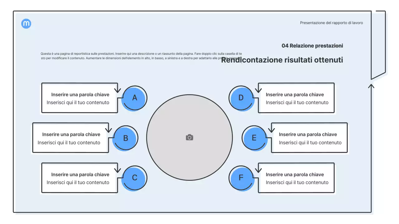 Forme puntiformi con frecce azzurre kit di presentazione aziendale