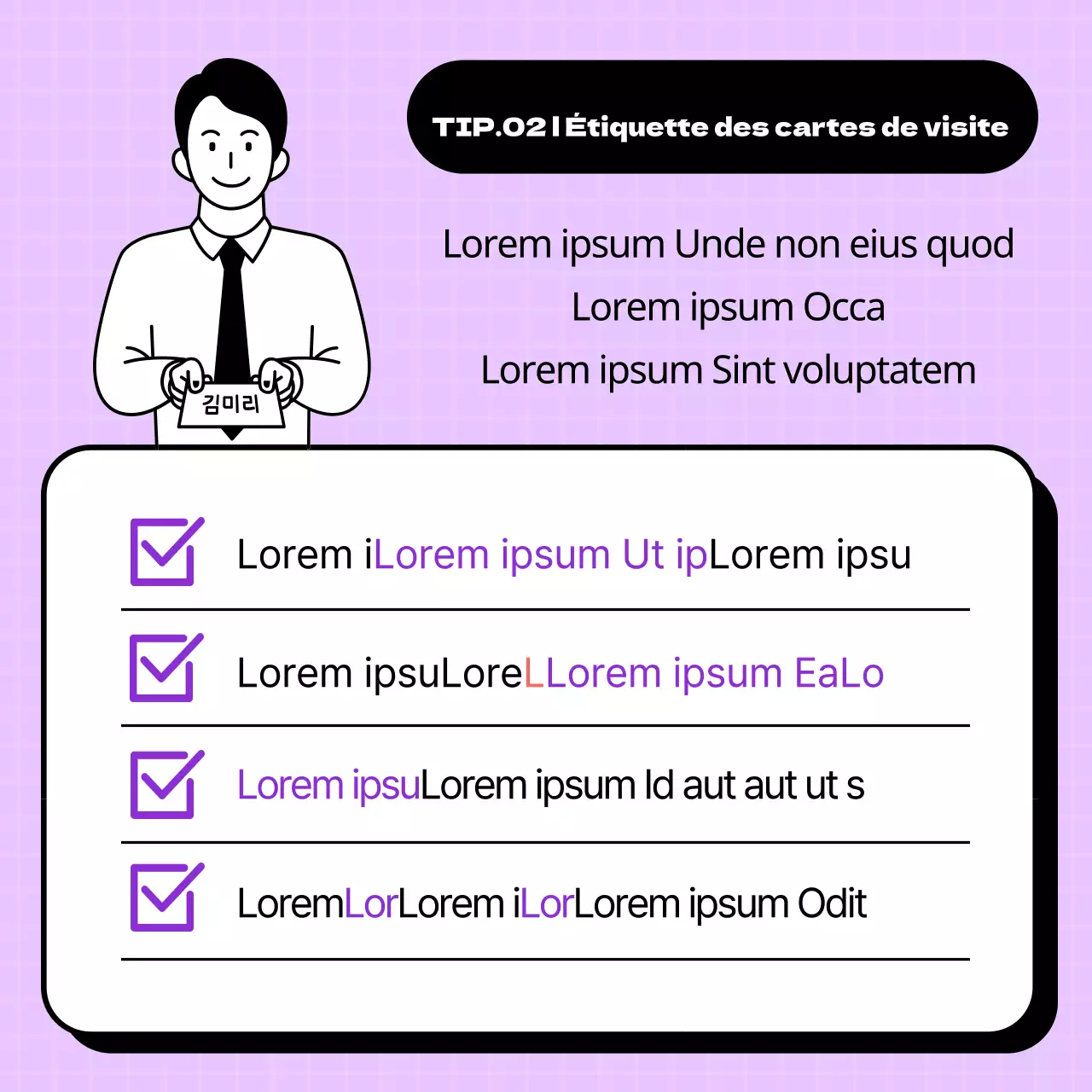 Conseils d'étiquette pour le bureau