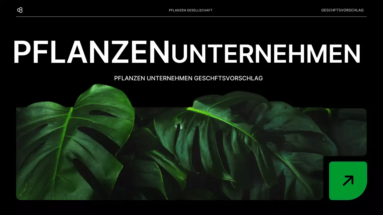 Business Business Vorschlag in schwarz und grün natürlichen Blatt Konzept