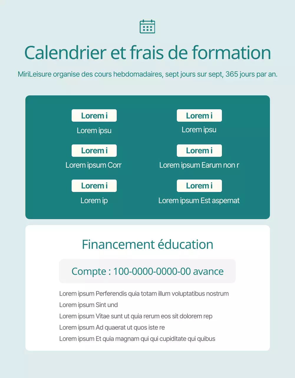 Guide simple de réservation de cours de licence de yacht bleu clair et vert
