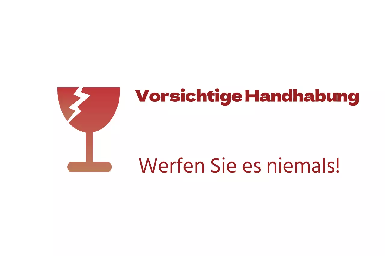 Vorsichtige Handhabung