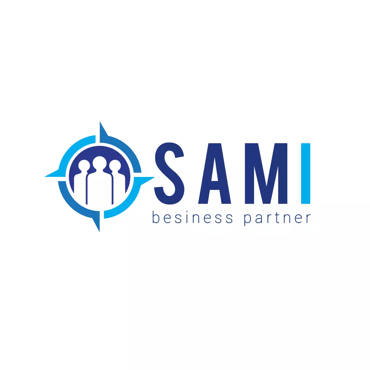 青 モダン ビジネス ロゴ