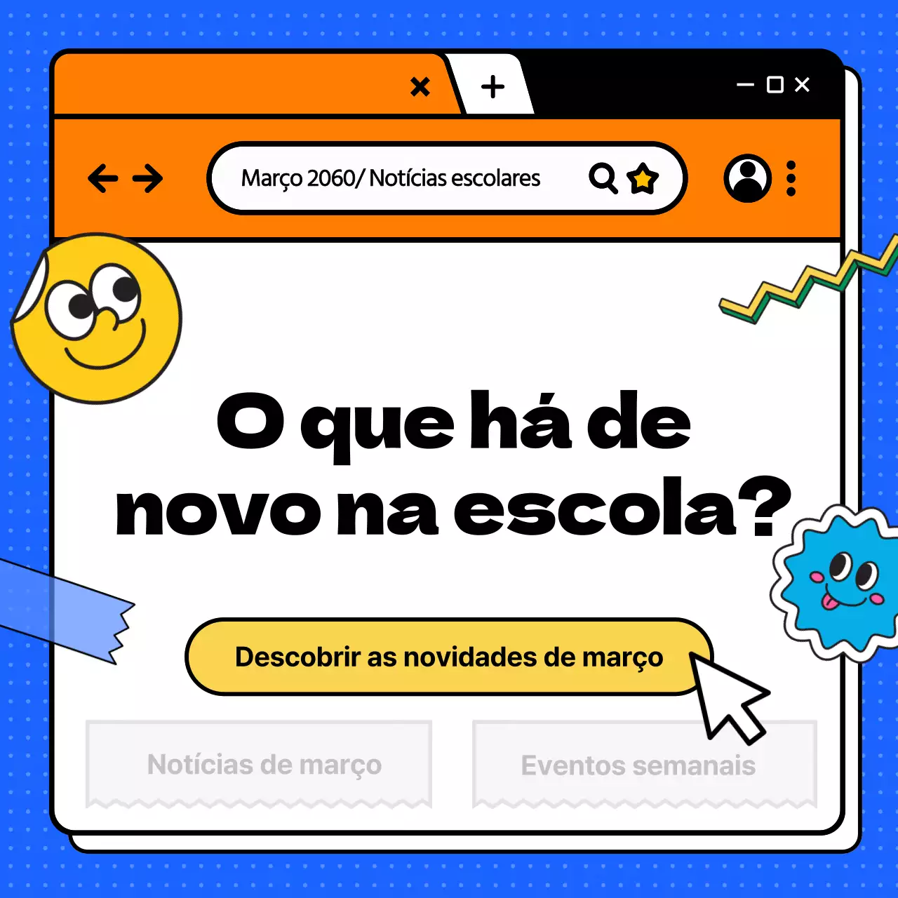 Guia de notícias da escola Blue and Orange Browser