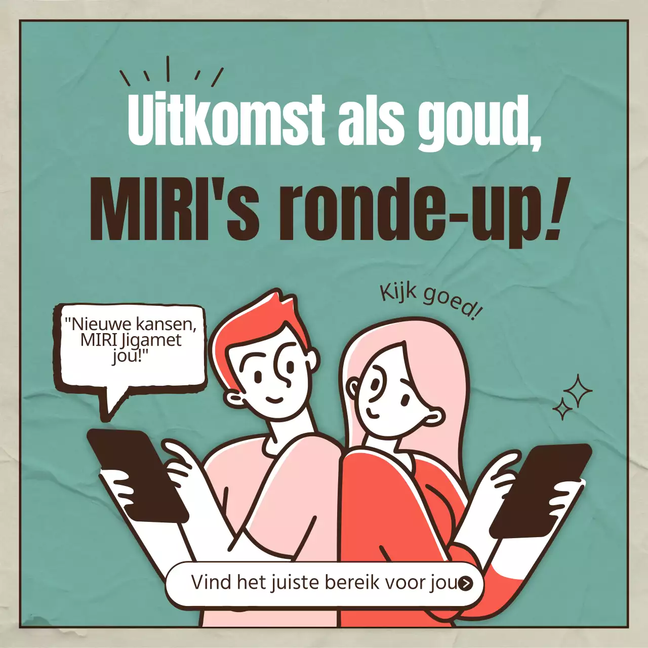 Groen en rood geïllustreerd concept voor outreach