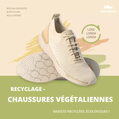 Baskets végétaliennes dans des tons sourds Flux Instagram