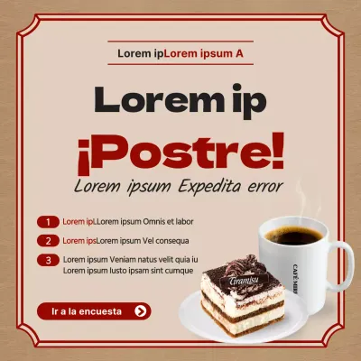 Encuesta fotográfica sobre postres marrones y rojos