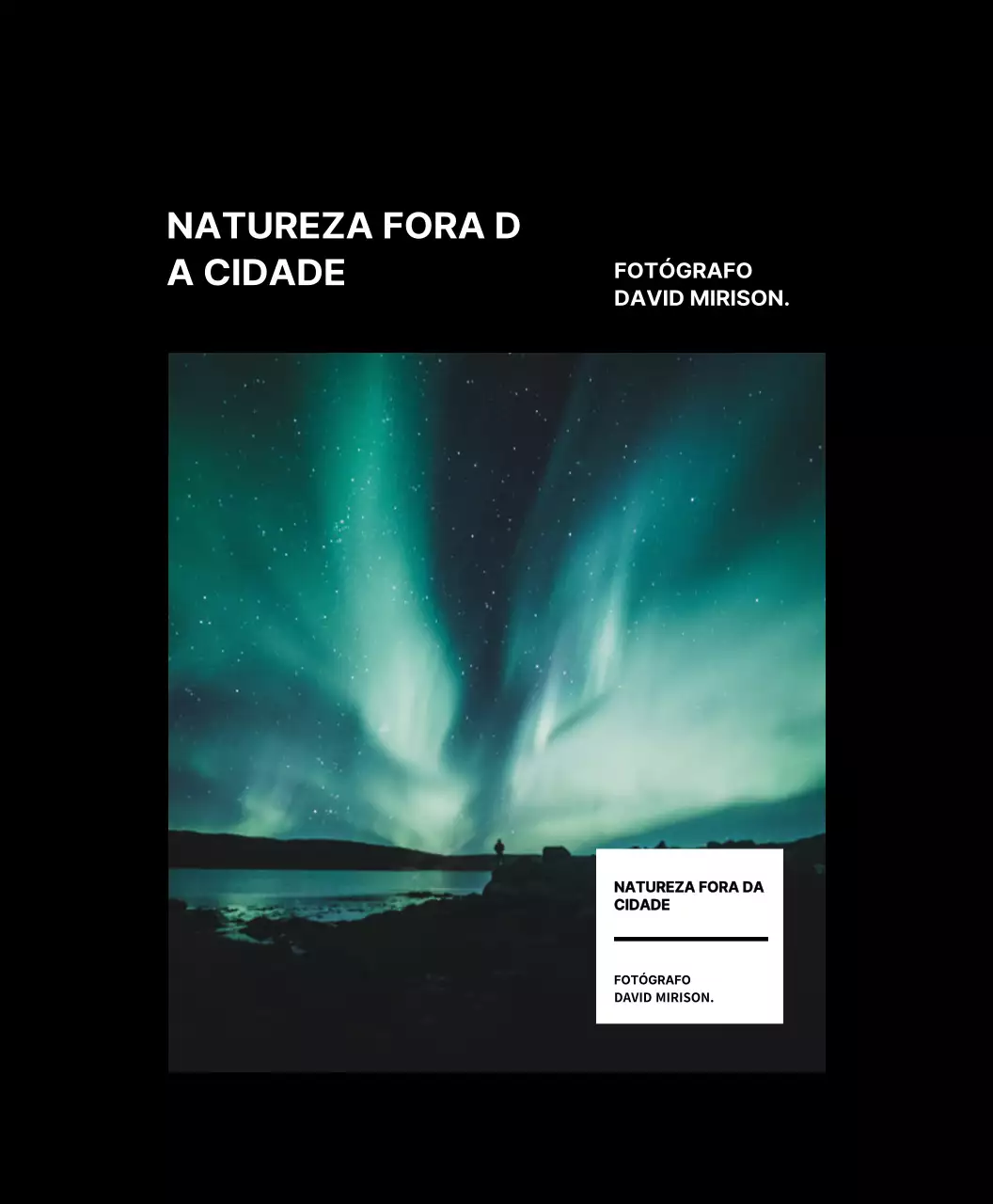 Saco ecológico simples e moderno para exposição de fotografias em branco e preto