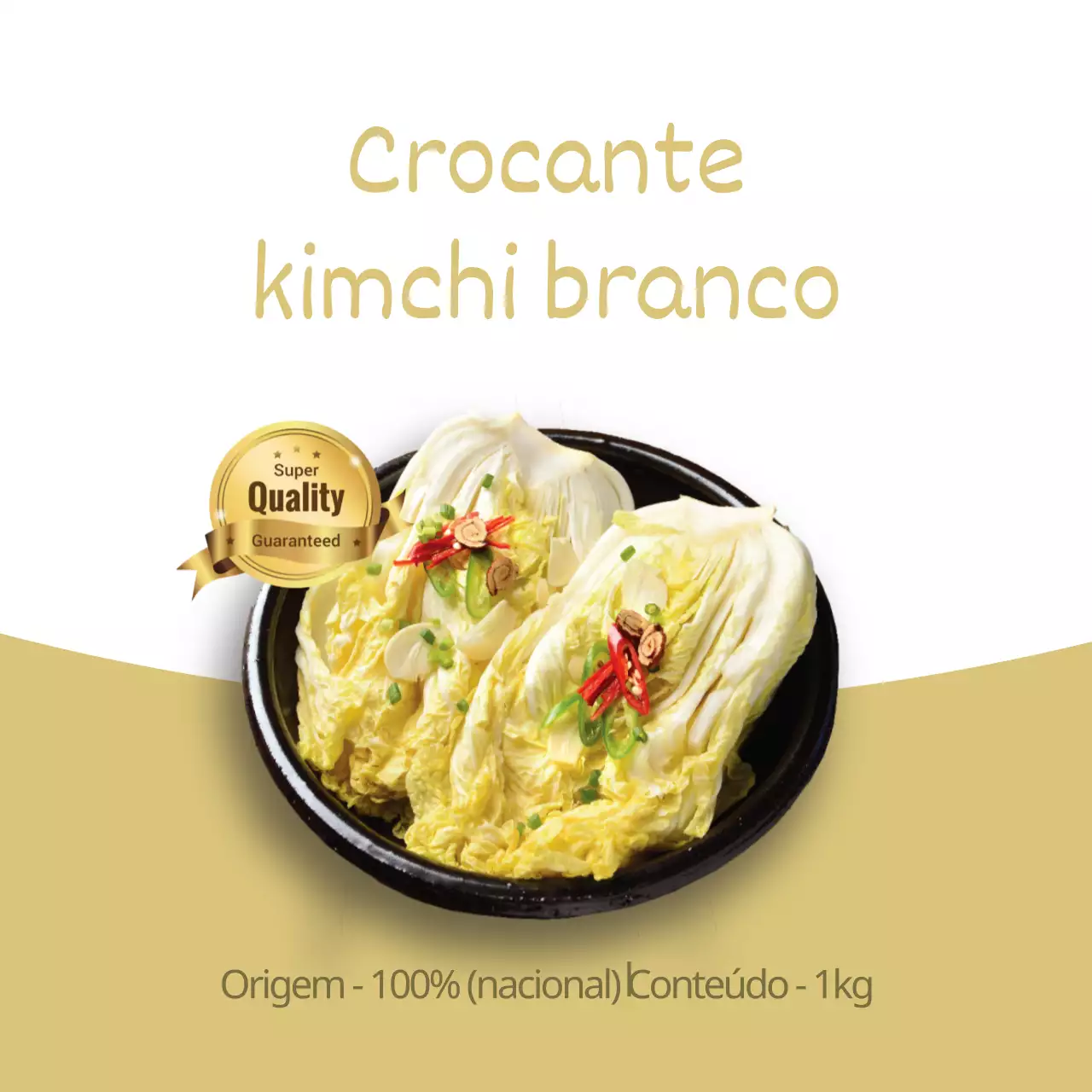 Kimchi branco crocante