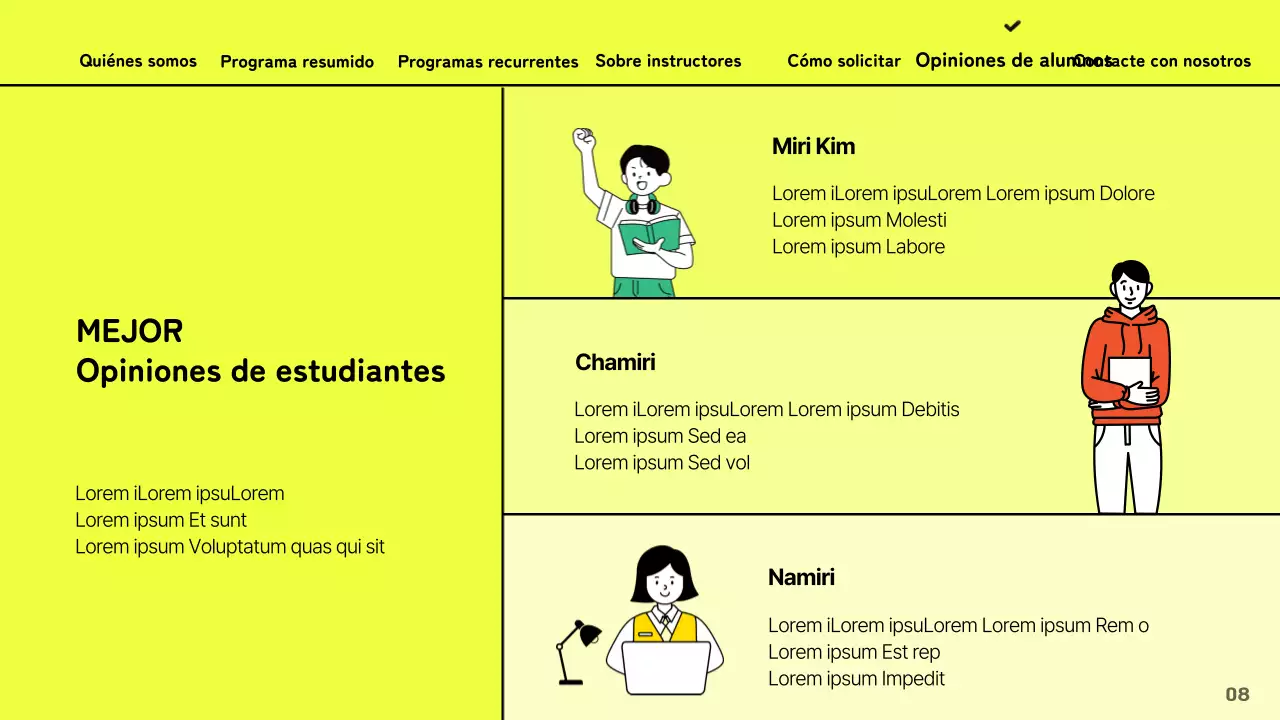 Promociona la academia de cine con un concepto artístico sobre fondo amarillo
