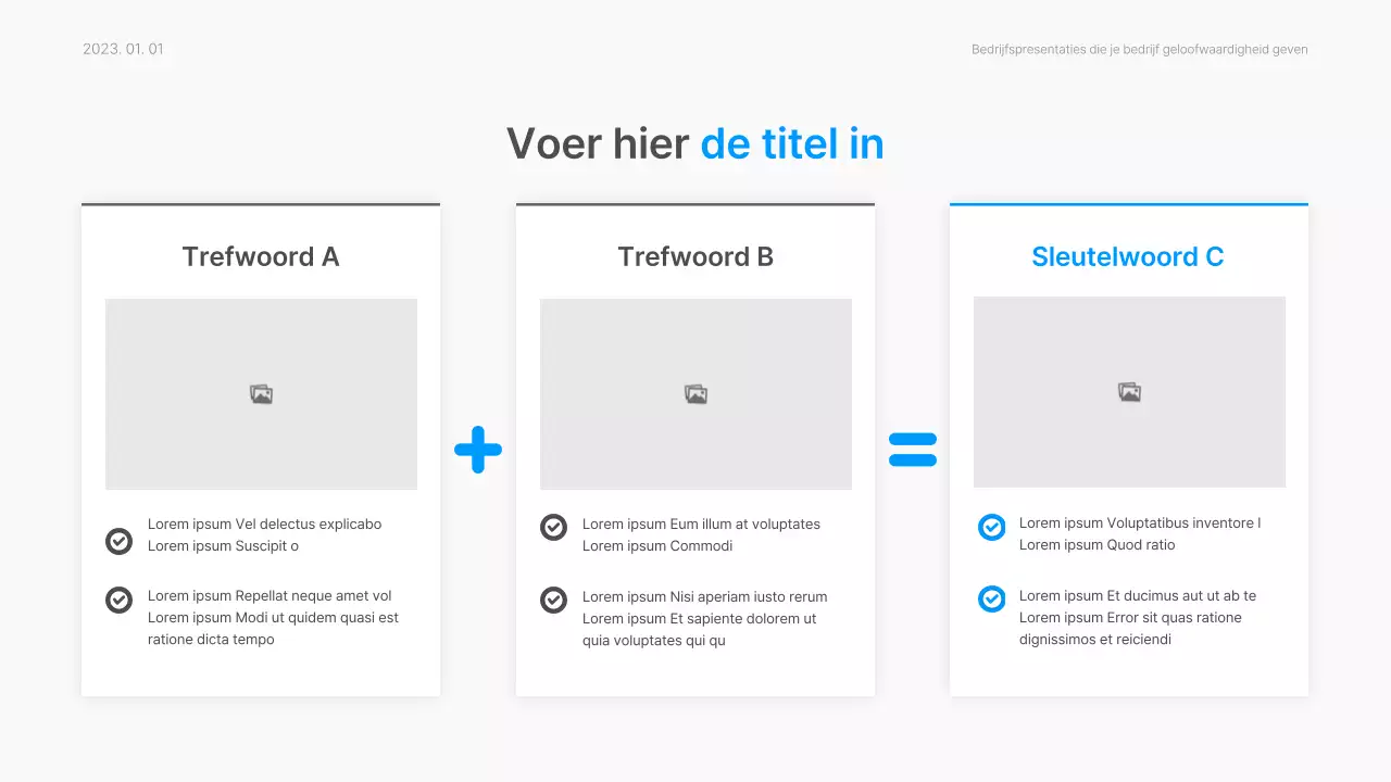 Bedrijfsrapport met een modern kleurverloop in blauw en wit