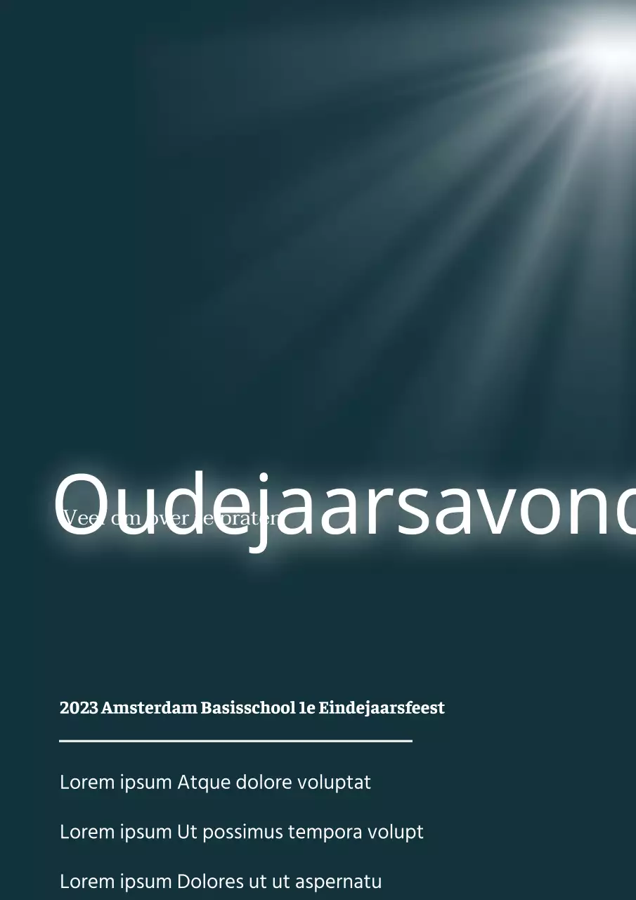 Eenvoudige zwart-wit promotieposter voor bedrijfsfeestjes