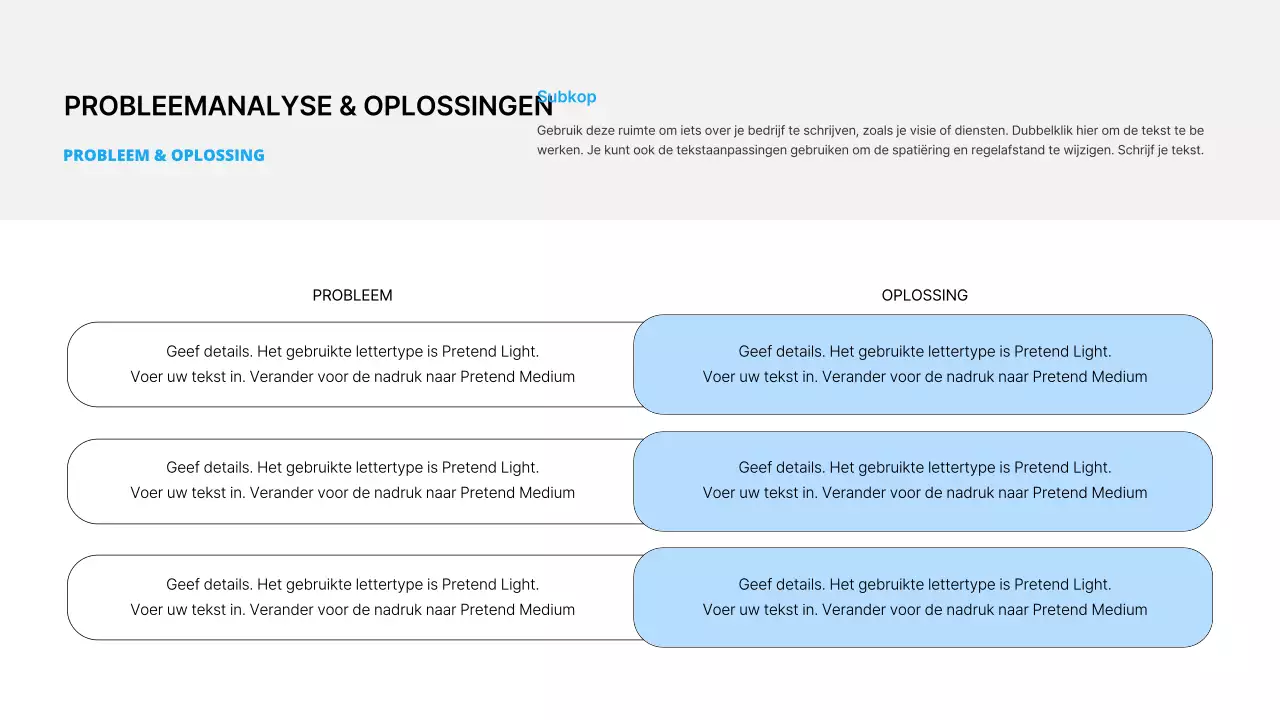 Eenvoudig bedrijf in wit en lichtblauw
