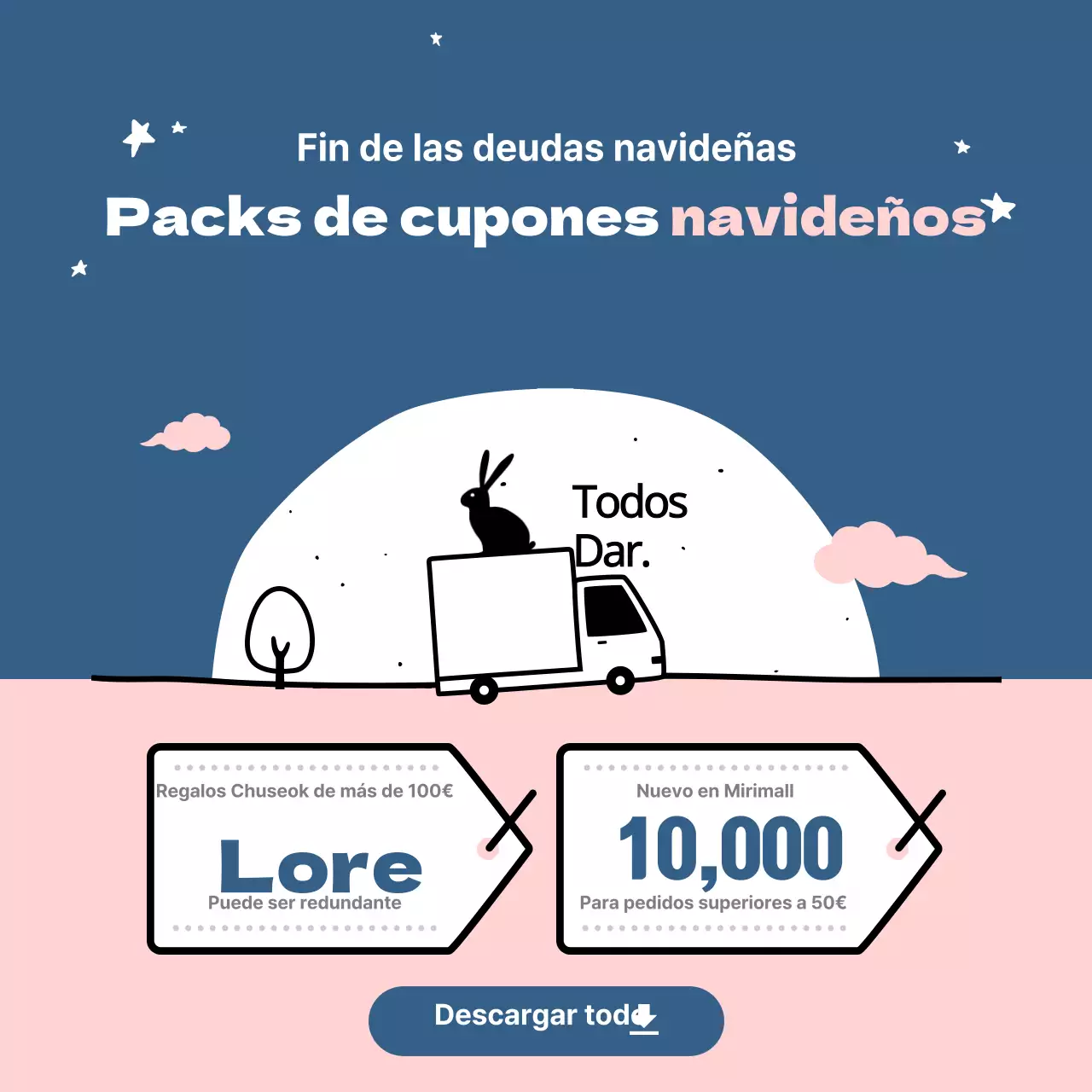 Packs de cupones navideños
