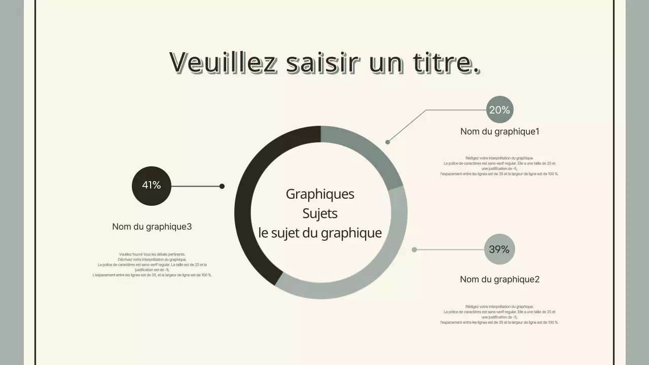 Présentation vintage en kaki et crème