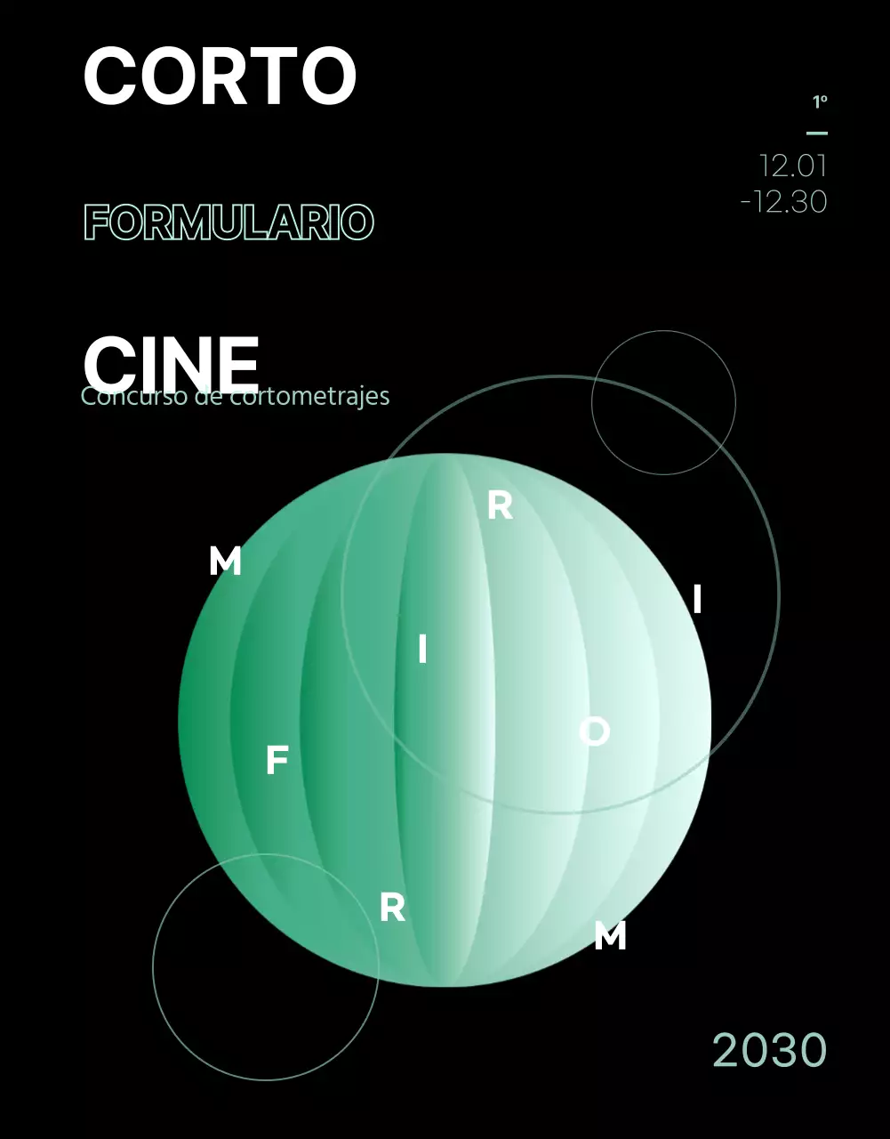 Un moderno y sencillo toque de menta sobre un cortometraje negro Saber más