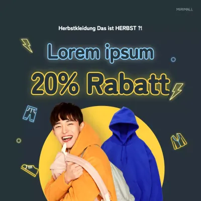 Neongelbes und blaues Bekleidungskonzept