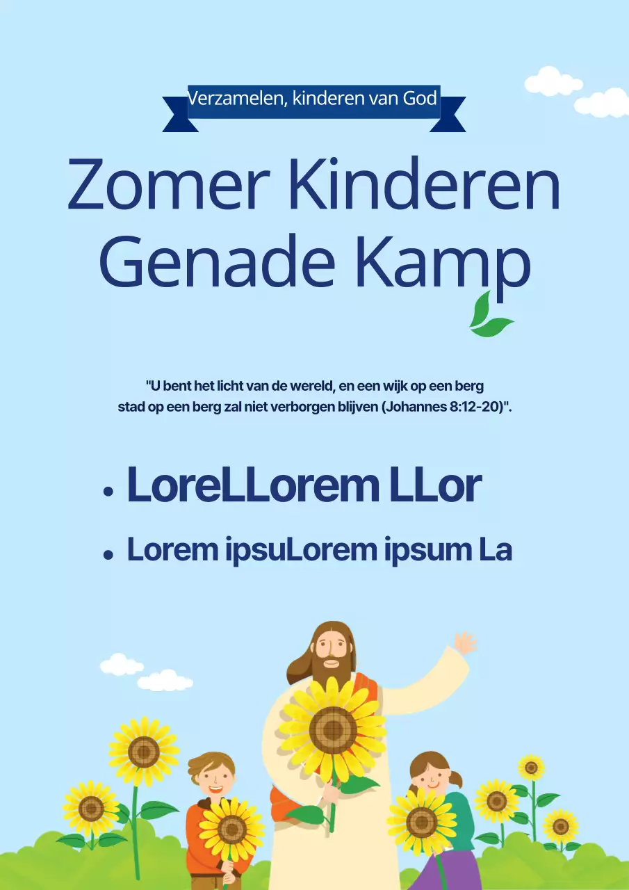 Zomerkampen voor kinderen van de kerk
