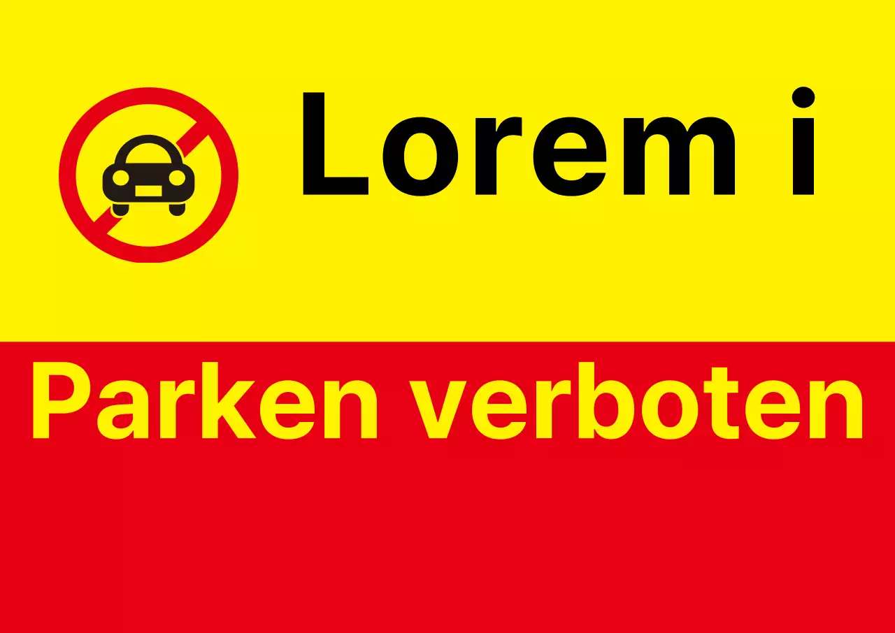 Kein Parken von Fahrzeugen im Freien