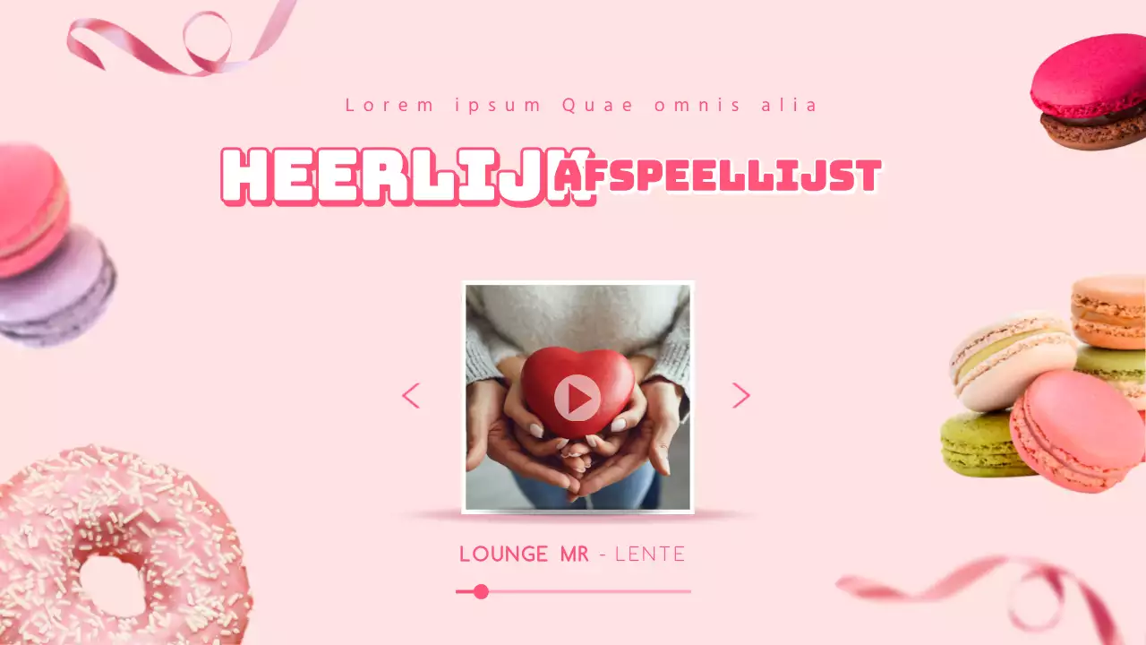 Een roze en zoet Wit Dagthema