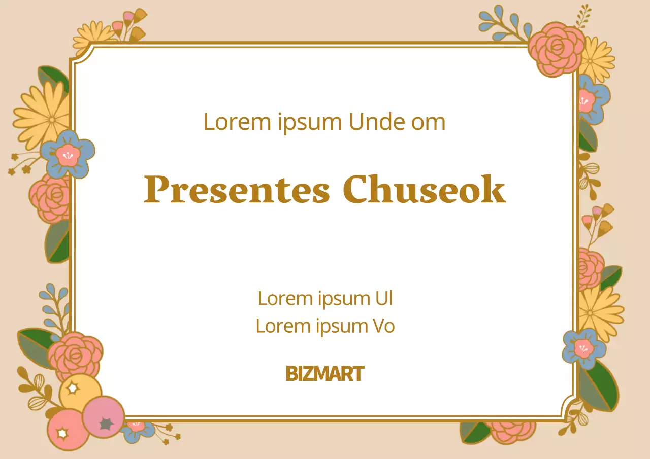 Moldura de flores Chuseok_Pôster de garagem