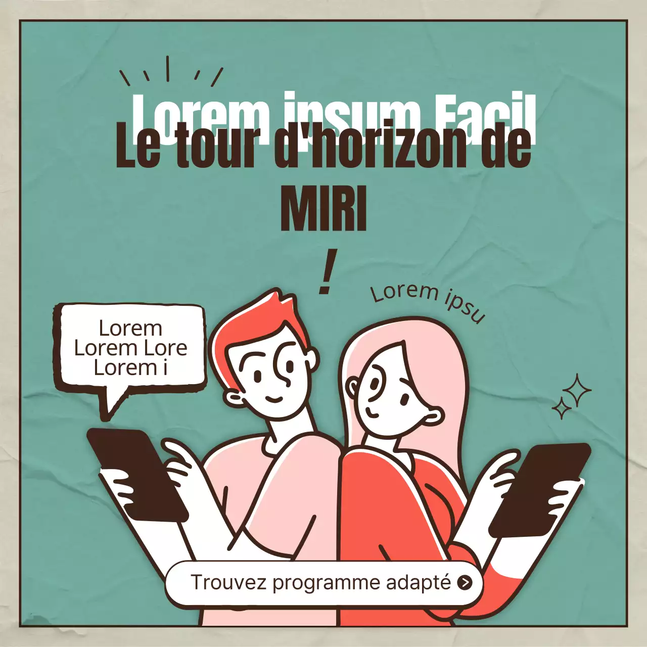 Concept illustré en vert et rouge pour la sensibilisation