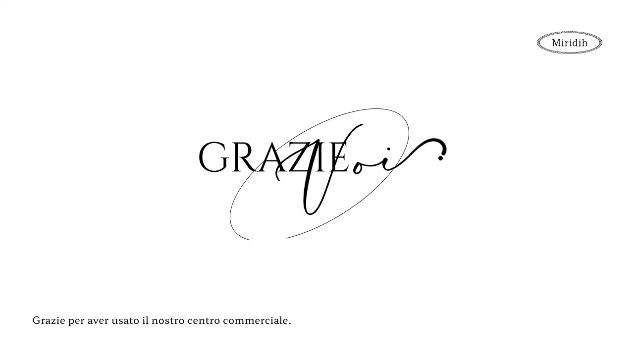 Busta con cartolina brandizzata con testo di apprezzamento del cliente e illustrazione circolare