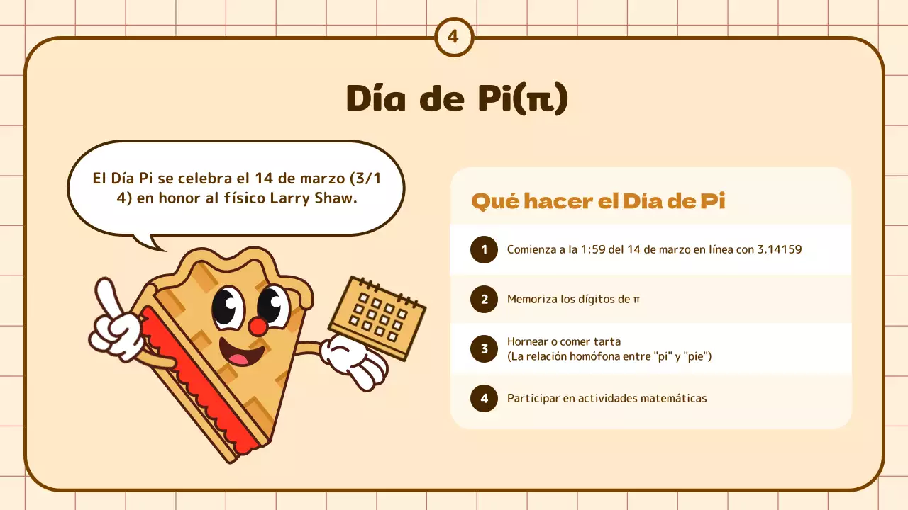 Educación Circunferencial de Dibujos Animados en Beige y Marrón